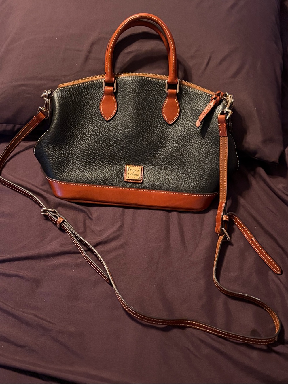 Dooney & Bourke Red Interior Leather-Trim Crossbody - Picture 5 of 5